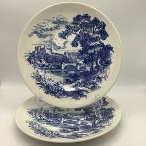 Two Wedgwood England Countryside 10” Dinner Plates